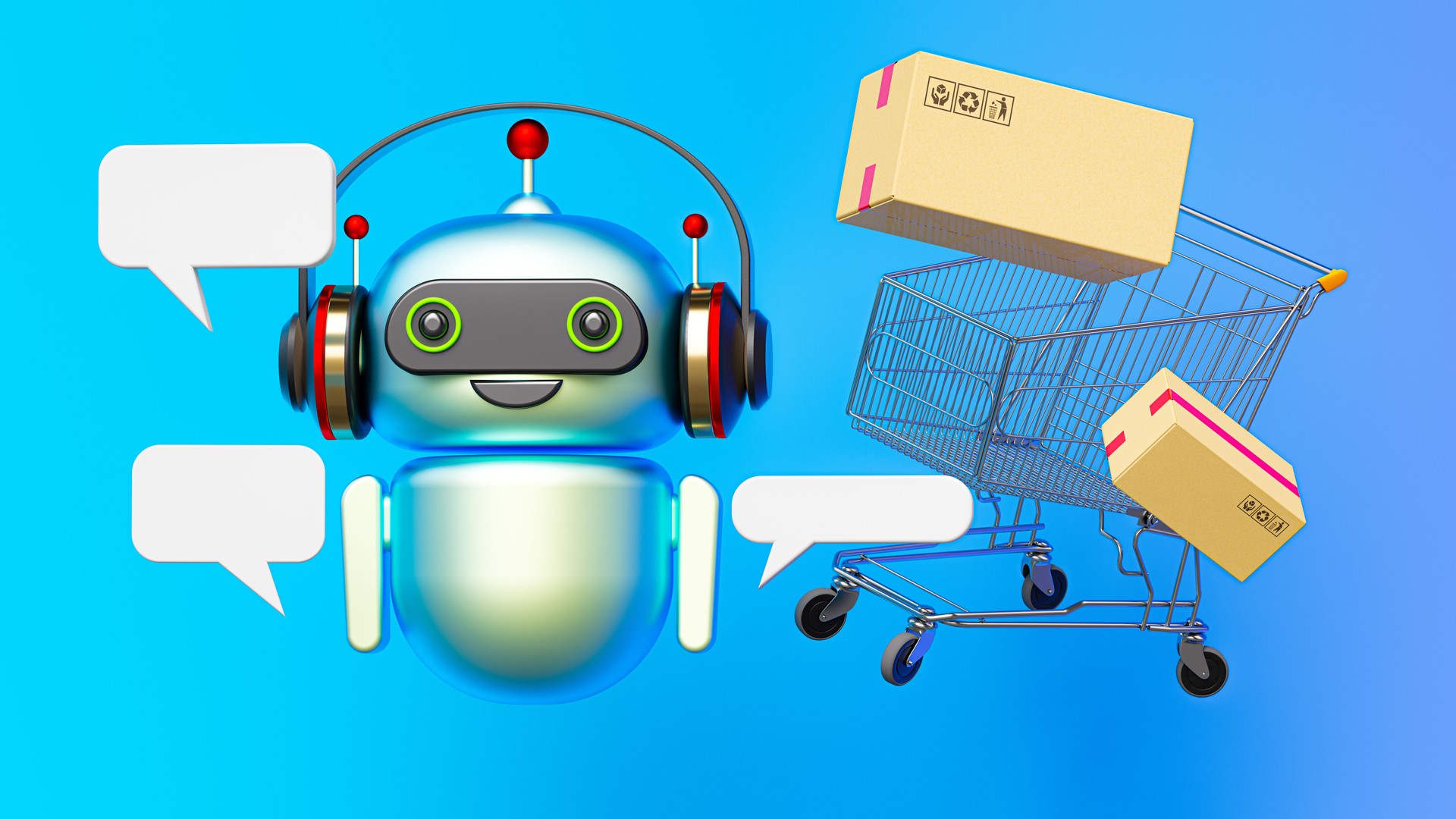 AI Chatbot E-commerce Assistance 3D